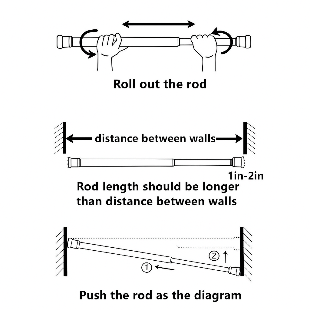 Drill-Free Multifunctional Adjustable Rod