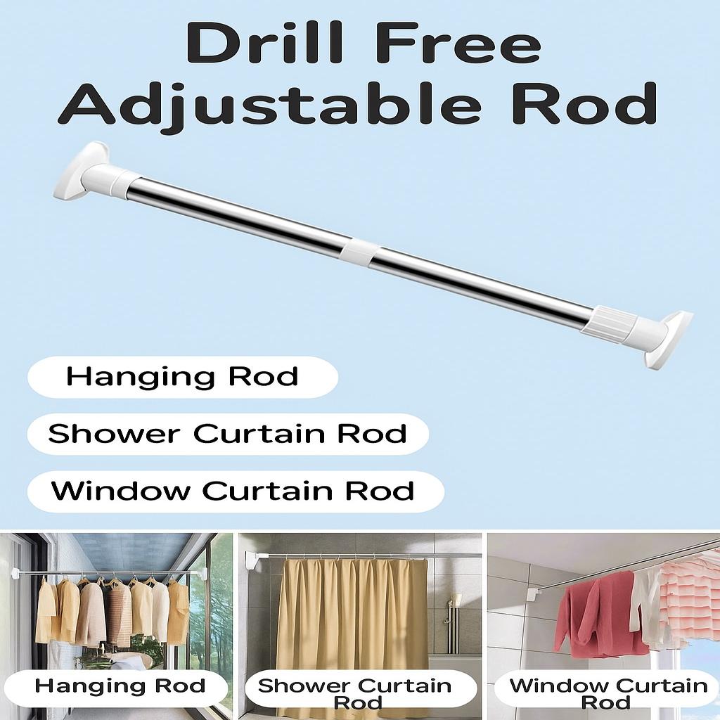 Drill-Free Multifunctional Adjustable Rod