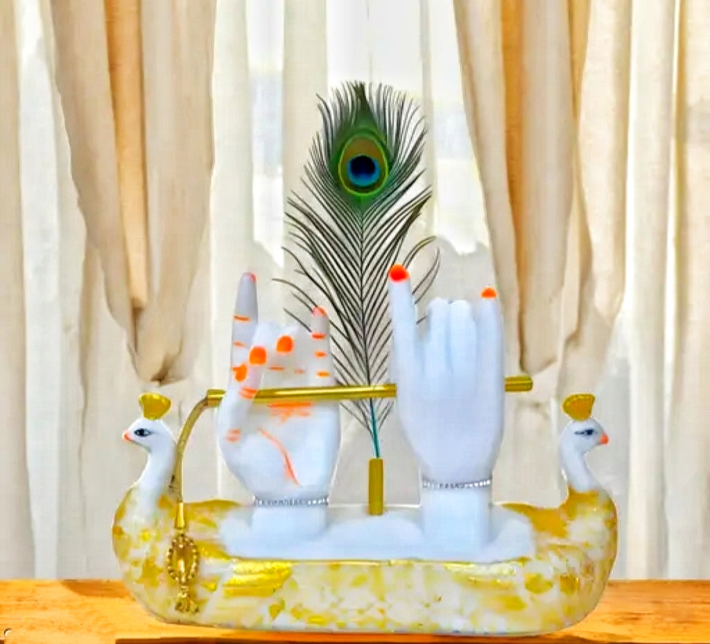 Lord Krishna Hands Idol with Flute