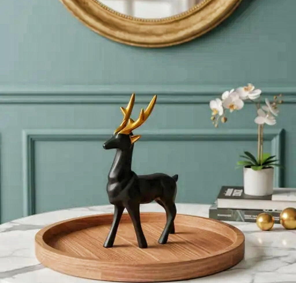 Black Deer Showpiece for Home Decor