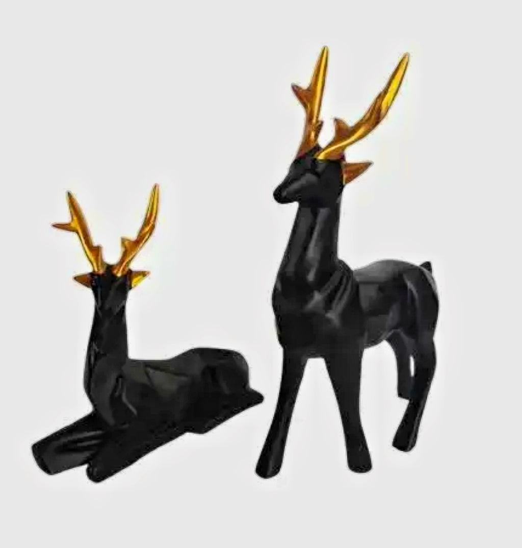 Black Deer Showpiece for Home Decor