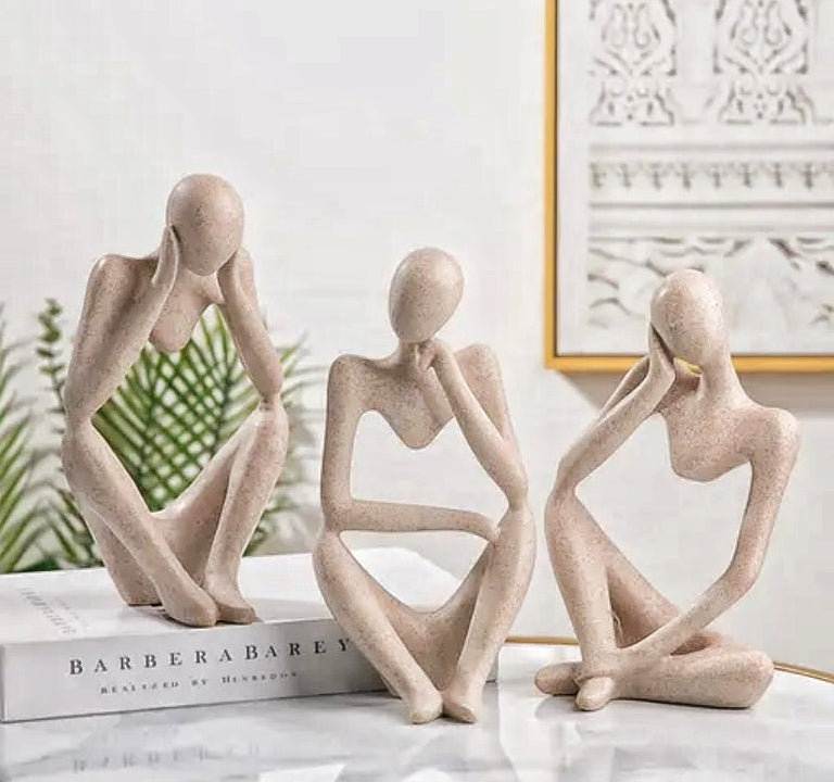 Thinker Statues Set of 3