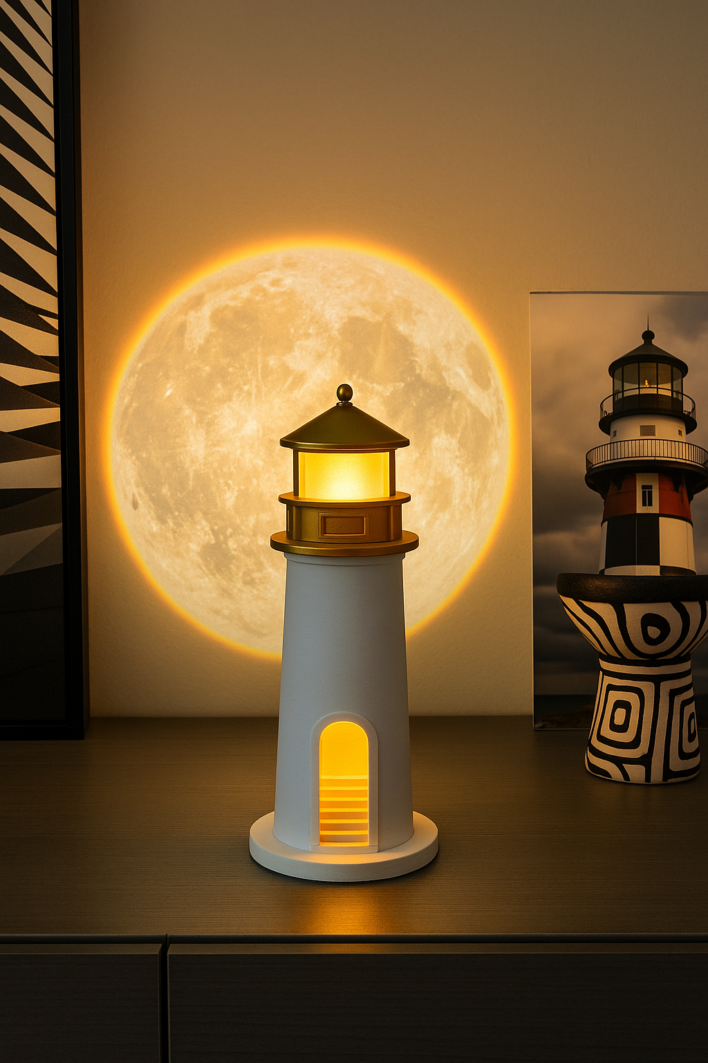 Moon Projection Lighthouse