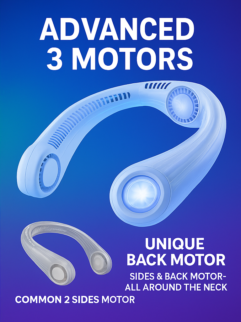 Portable Bladeless Hanging Rechargeable Neck Fan